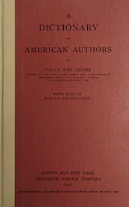 A dictionary of American authors book cover