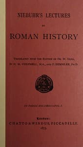 Niebuhr's lectures on Roman history, Vol. 1 (of 3) book cover