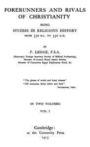 Forerunners and rivals of Christianity