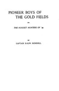 Pioneer boys of the gold fields book cover