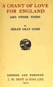 A chant of love for England, and other poems