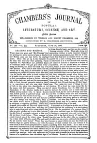 Chambers's Journal of Popular Literature, Science, and Art, fifth series, no. 129, vol. III, June 19, 1886 book cover