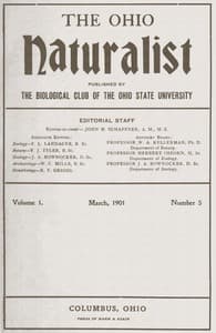 The Ohio Naturalist, Vol. 1, No. 5, March, 1901 book cover