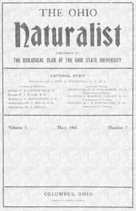The Ohio Naturalist, Vol. I, No. 7, May, 1901 book cover