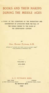 Books and their makers during the Middle Ages
