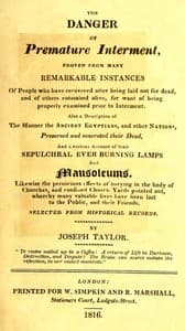 The danger of premature interment