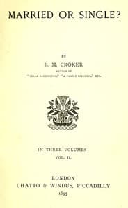 Married or single?, Vol. 2 (of 3) book cover