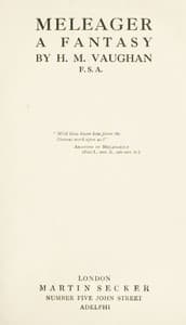 Meleager book cover