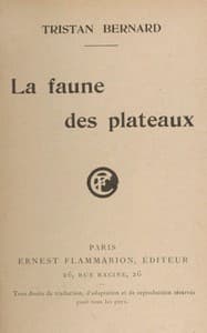 La faune des plateaux