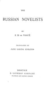 The Russian novelists book cover