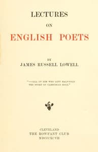 Lectures on English poets book cover