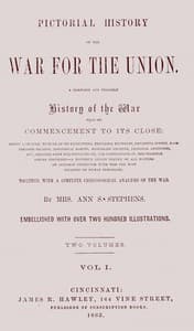Pictorial history of the war for the Union, volume 1 (of 2) book cover