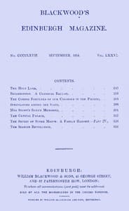 Blackwood's Edinburgh magazine, Vol. 76, No. 467, September 1854 book cover