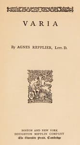 Varia book cover