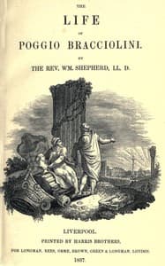 The life of Poggio Bracciolini book cover