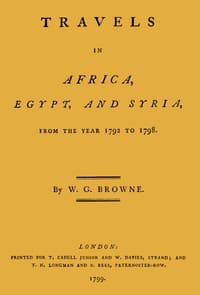 Travels in Africa, Egypt, and Syria, from the year 1792 to 1798 book cover