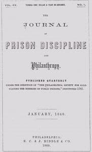 The journal of prison discipline and philanthropy (Vol. XV, No. I, January 1860)