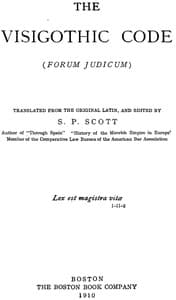 The Visigothic code book cover