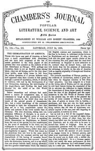 Chambers's Journal of Popular Literature, Science, and Art, fifth series, no. 134, vol. III, July 24, 1886 book cover