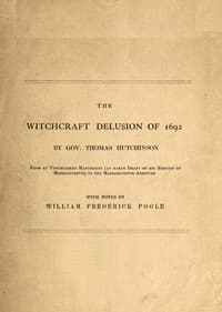 The witchcraft delusion of 1692