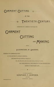 Garment cutting in the twentieth century book cover