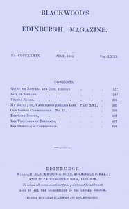 Blackwood's Edinburgh magazine, Vol. 71, No. 439, May, 1852