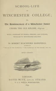 School-life at Winchester College