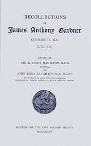 Recollections of James Anthony Gardner, commander R.N. (1775–1814) book cover