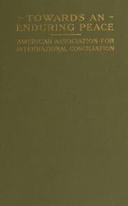 Towards an enduring peace book cover