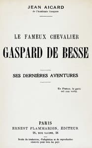 Le fameux chevalier Gaspard de Besse