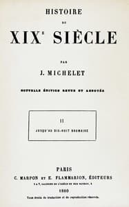 Histoire du XIXe siècle (volume 2/3) book cover