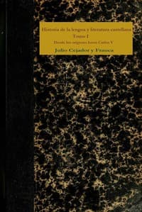 Historia de la lengua y literatura castellana, Tomo 1