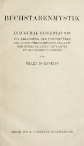 Buchstabenmystik