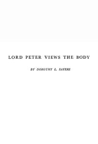 Lord Peter views the body
