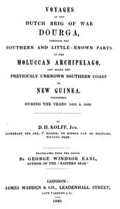 Voyages of the Dutch brig of war Dourga
