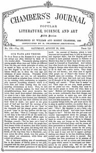Chambers's Journal of Popular Literature, Science, and Art, fifth series, no. 139, vol. III, August 28, 1886
