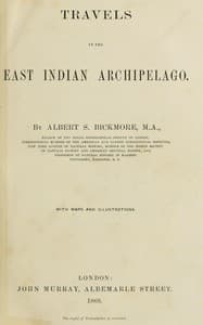 Travels in the East Indian archipelago