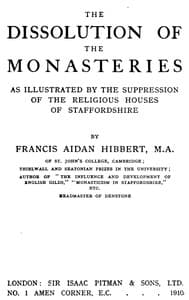 The dissolution of the monasteries