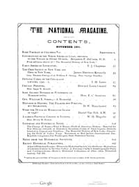 The National Magazine, Vol. XV, No. 1, November 1891