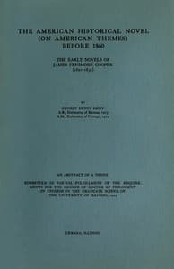 The American historical novel (on American themes) before 1860