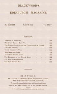 Blackwood's Edinburgh Magazine, Vol. 75, No. 461, March, 1854 by Various book cover