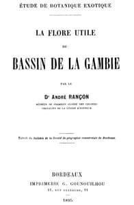 La flore utile du bassin de la Gambie book cover