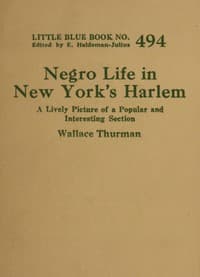 Negro life in New York's Harlem book cover