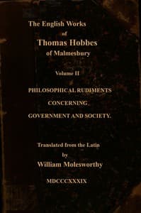 The English works of Thomas Hobbes of Malmesbury, Volume 02 (of 11)