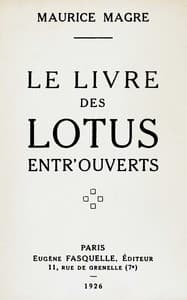 Le livre des lotus entr'ouverts