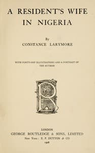 A Resident's wife in Nigeria book cover