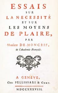 Essais sur la necessité et les moyens de plaire