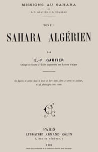 Missions au Sahara, tome 1