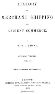 History of merchant shipping and ancient commerce, Volume 3 (of 4) book cover