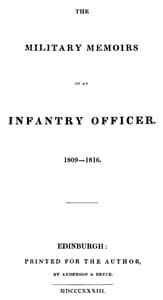 The military memoirs of an infantry officer, 1809-1816 book cover